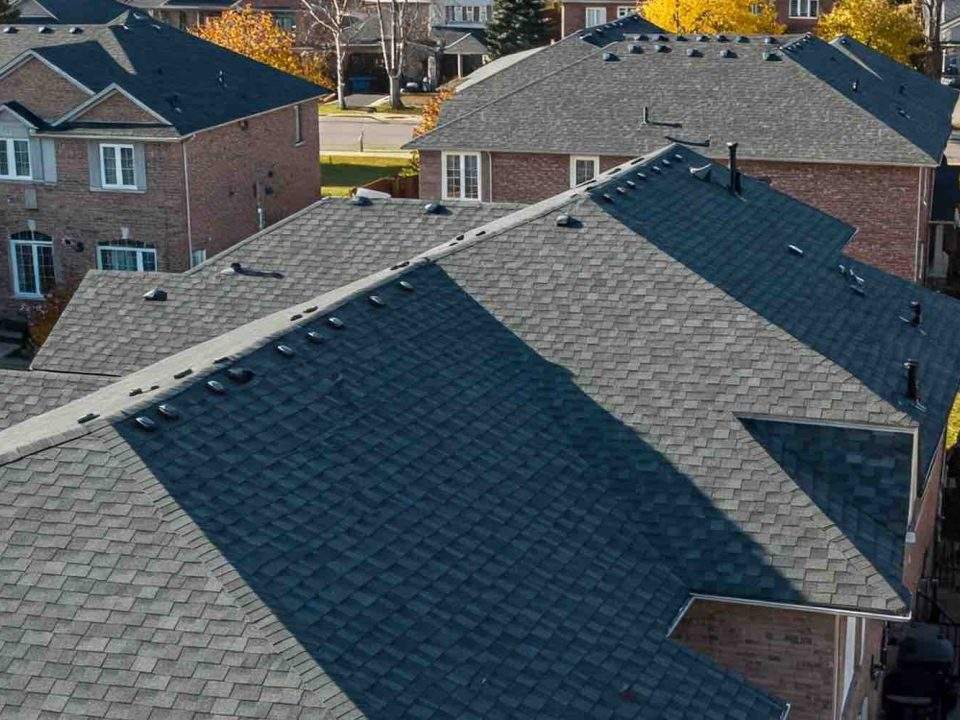 different types of roof options in a typical Ottawa neighbourhood